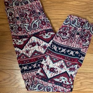 Paisley Linen Joggers